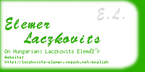 elemer laczkovits business card